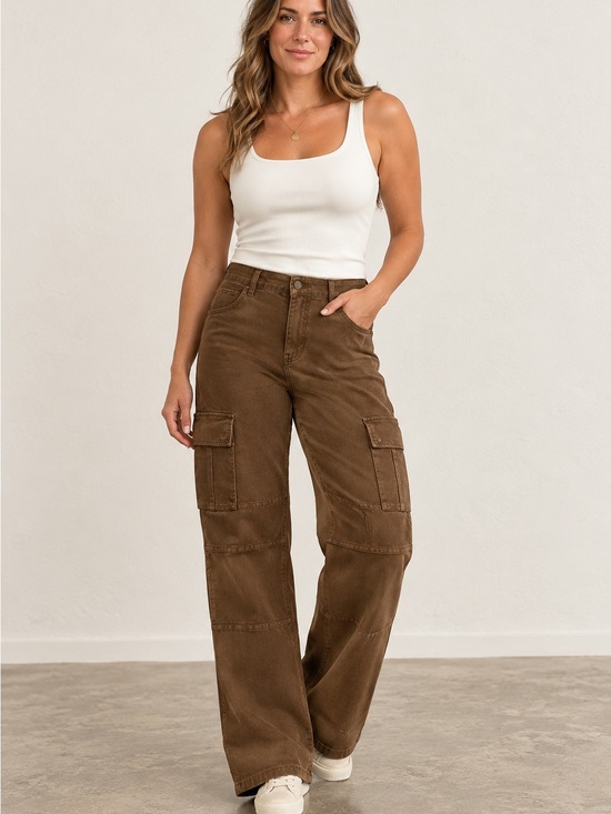 Dictionary Pants - Terry Twill Cargo Pants NEW! Dictionary Mocha Size Small - Soft & Stylish!